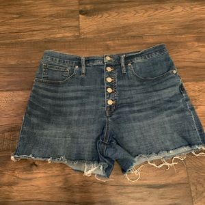 Madewell high rise denim shorts - button fly